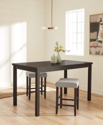 Macy's - Max Meadows Gathering Height 3-Pc Dining Set ( Table + 2 Gathering Stools)