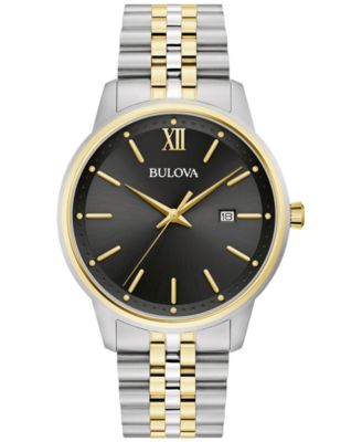 Bulova - Men's Classic Two-Tone Stainless Steel Bracelet Watch 41mm