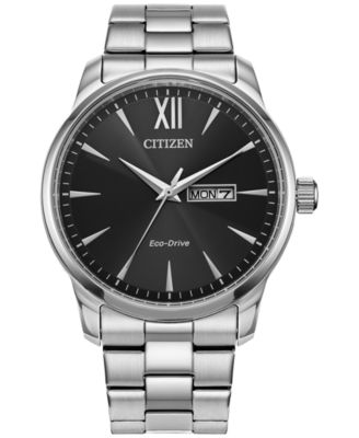 Citizen - Men's Eco Drive Classic Stainless Steel Bracelet Watch 42mm, Created for Macy's