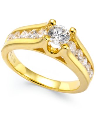 Macy's - Certified Diamond Channel Engagement Ring in 14k White Gold (1 ct. t.w.)