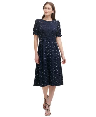 DKNY - Polka-Dot Midi Dress