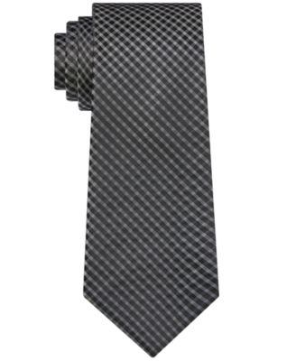 Calvin Klein - Men's Slim Gingham Check Tie