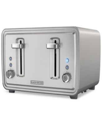 Black & Decker - Stainless Steel 4-Slice Wide-Slot Toaster
