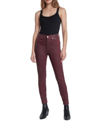 7 For All Mankind - Coated High-Rise Skinny Jeans