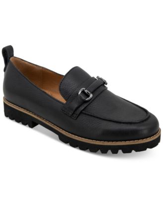 Gentle Souls - Women's Eugene Lug Bit Buckle Loafer Flats