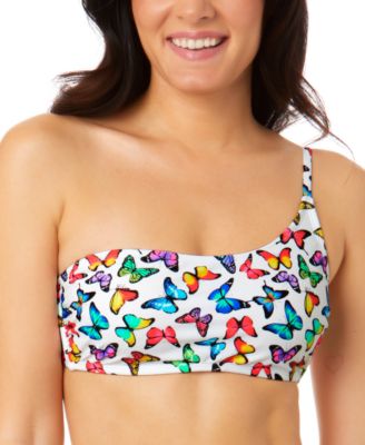 Salt + Cove - Juniors' Fly By Print Asymmetrical Bikini Top