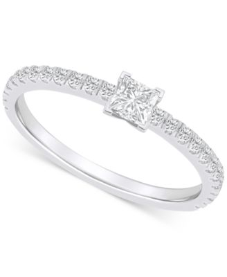 Macy's - Diamond Princess Engagement Ring (1/2 ct. t.w.) in 14k Gold