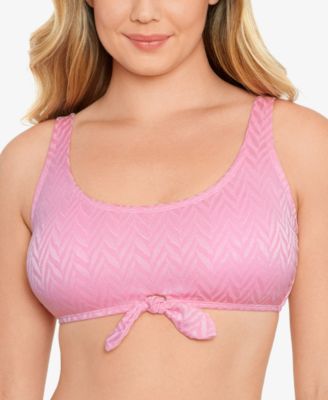 Salt + Cove - Juniors' Tie-Front Bralette Bikini Top, Created for Macy's