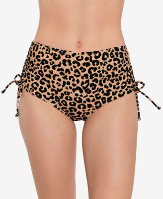 Salt + Cove - Juniors' Side-Shirred High-Waist Bikini Bottoms