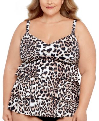 Swim Solutions - Plus Size Triple Tier Tankini