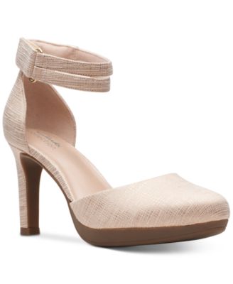 Clarks - Women's Ambyr Skip Ankle-Strap Platform Pumps