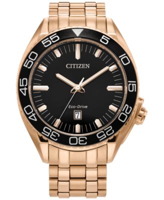 Citizen - Men's Sport Luxury Rose Gold-Tone Stainless Steel Bracelet Watch 42mm