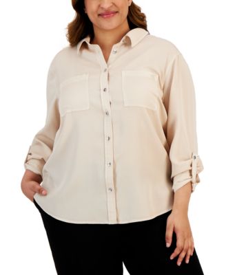 Calvin Klein Jeans - Trendy Plus Size Utility Shirt