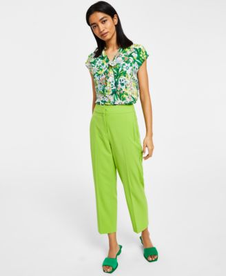 Bar III - Women's Bi-Stretch Straight-Leg Ankle Pants