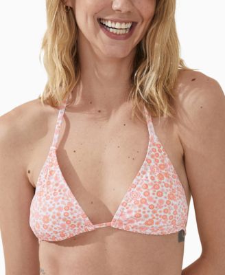 COTTON ON - Women's Floral-Print Slider Triangle Bikini Top