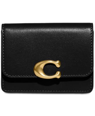COACH - Bandit Small Leather Snap Closure Card Case