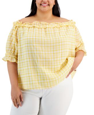 Tommy Hilfiger - Plus Size Off-The-Shoulder Top