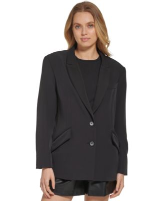 DKNY - Women's Peak Lapel Two-Button Long-Sleeve Blazer