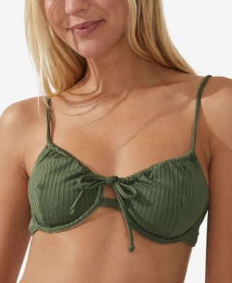 COTTON ON - Women's Half-Wire Sweetheart-Neck Bra Bikini Top