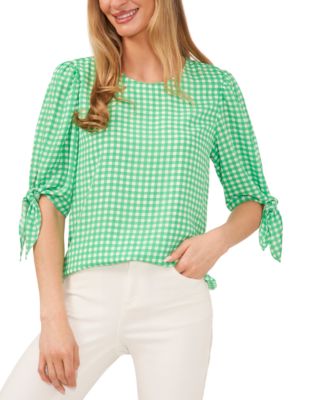 CeCe - Women's Tie-Sleeve Blouse