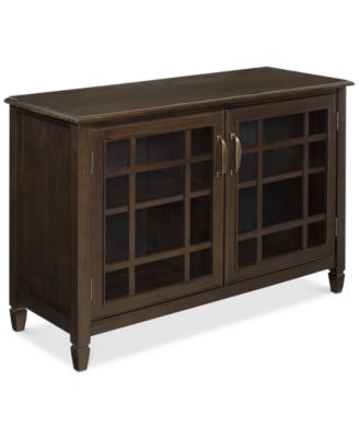Simpli Home - Barker Low Storage Cabinet, Direct Ship