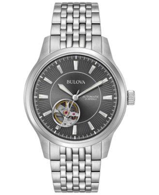 Bulova - Men's Automatic Stainless Steel Bracelet Watch 40mm 96A190