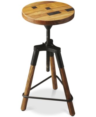 Butler - Chic Adjustable Revolving Bar Stool, Quick Ship