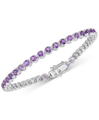 Macy's - Amethyst Tennis Bracelet (4 ct. t.w.) in Sterling Silver (Also in Garnet, Blue Topaz & Multi Gemstone)