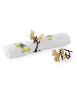 Michael Aram - Butterfly Ginkgo Napkin Ring Set, Set of 4