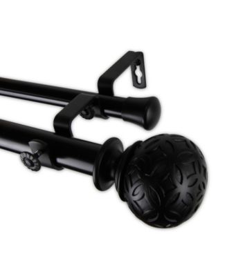 Rod Desyne - Odelia Double Curtain Rod 1" OD 160-240 inch - Black