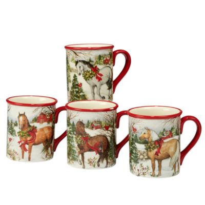 Certified International - Christmas on the Farm 4-Pc. Mug asst.