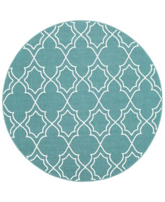 Surya - Alfresco ALF-9653 Teal 7'3" Round Area Rug