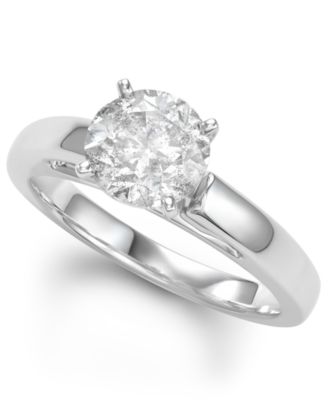 Macy's - Diamond Solitaire Engagement Ring (2 ct. t.w.) in 14k White Gold