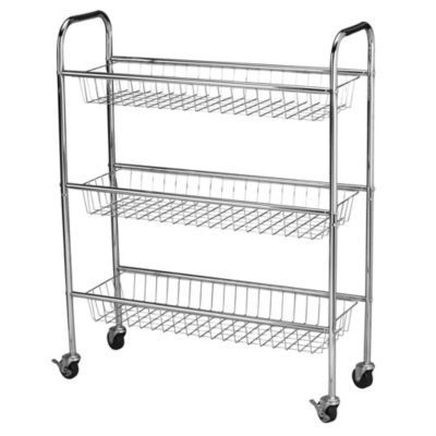 Household Essentials - Chrome 9" Utility Cart