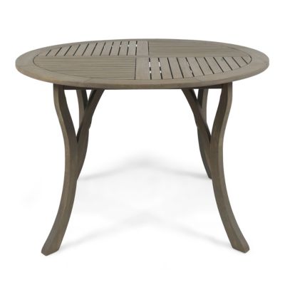 Noble House - Hermosa Outdoor Round Dining Table, Quick Ship