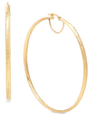Italian Gold - Hoop Earrings in 14k Gold