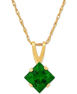 Macy's - Gemstone 18" Pendant Necklace in 14k Gold