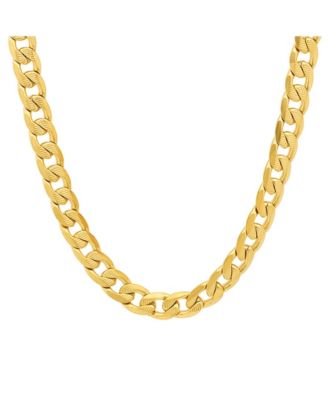 STEELTIME - Men's 18k Gold Plated Stainless Steel Accented 10mm Figaro Chain 24" from