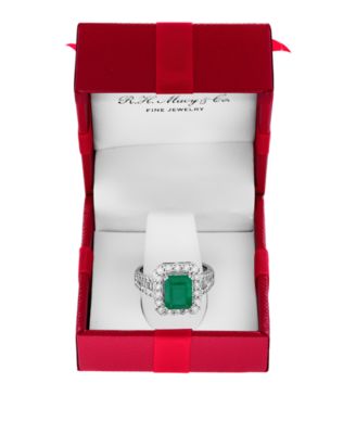 EFFY Collection - Emerald (2-1/5 ct. t.w.) & Diamond (1/2 ct. t.w.) Ring in 14k White or Yellow Gold