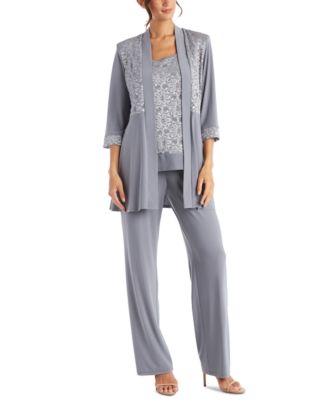 R & M Richards - Sequined Lace 3-pc. Set
