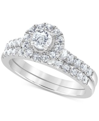 Macy's - Diamond Halo Bridal Set (1 ct. t.w.) in 14k Gold