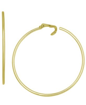 And Now This - Large Clip-On Hoop Earrings, 2.16"