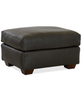 Macy's - Dester 29" Leather Ottoman