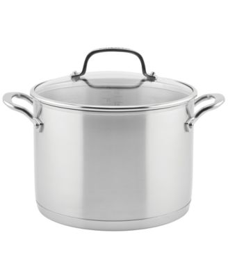 KitchenAid - Brushed Stainless Steel 8-Qt. Stockpot with Lid