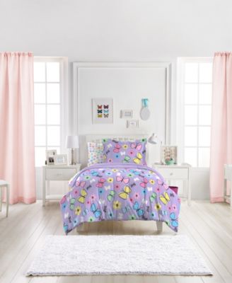 Macy's - Dream Factory Sweet Butterfly Twin Comforter Set