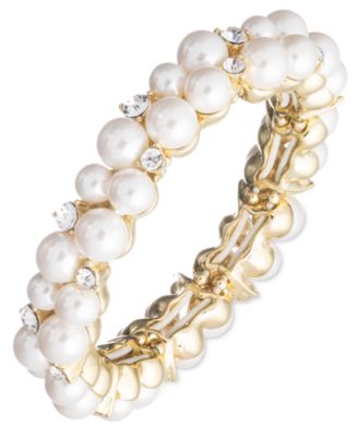 Anne Klein - Pearl Cluster Stretch Bracelet