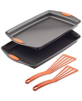 Rachael Ray - Nonstick Cookie Pans & Slotted Spatulas, 4-Pc. Setx