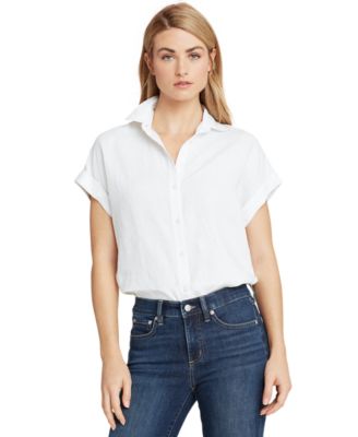 Lauren Ralph Lauren - Petite Dolman Sleeve Linen Top