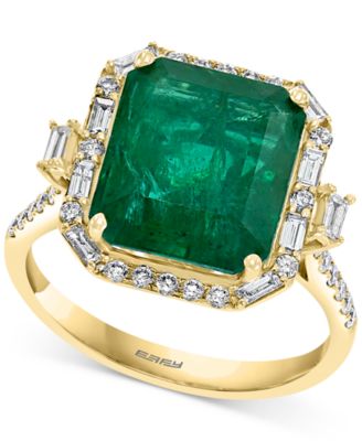 EFFY Collection - Emerald (5-1/2 ct. t.w.) & Diamond (1/2 ct. t.w.) Statement Ring in 14k Gold