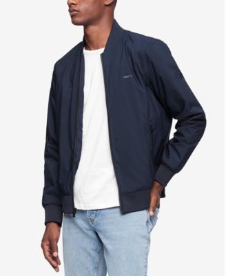 Calvin Klein - Men's Logo-Print Matte Bomber Jacket